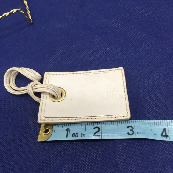 Coach White Off White Ivory ID Tag Luggage Tag - Picture 3 of 7